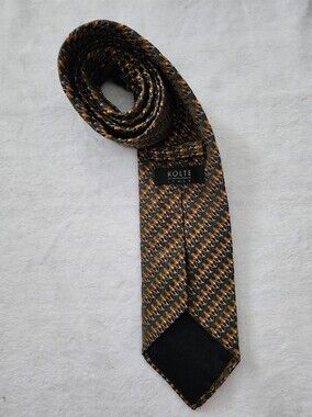 ​KÖLTE Italy Men's Silk Tie‎ Olive Green Made in Italy